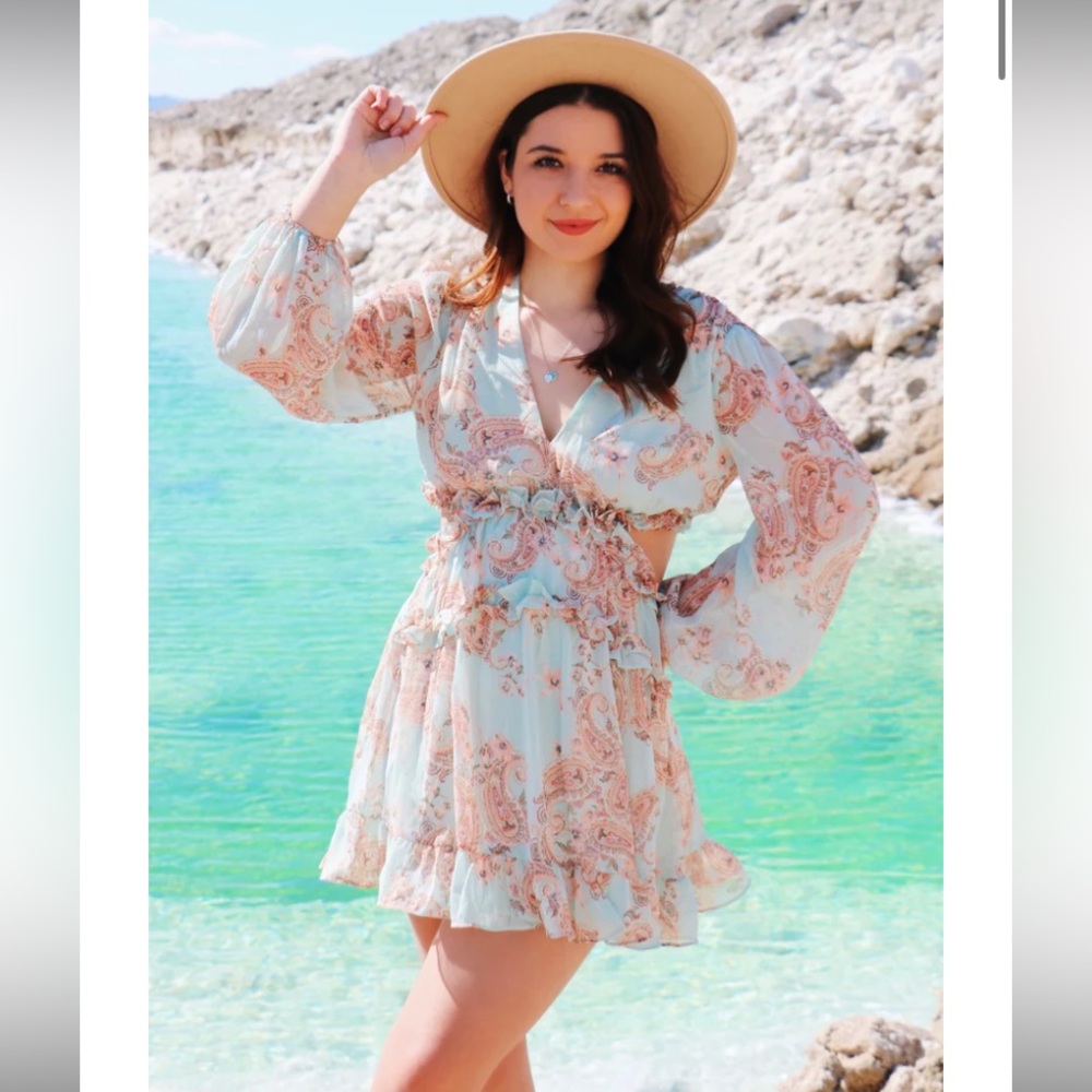 Mojave Mint Paisley Dress